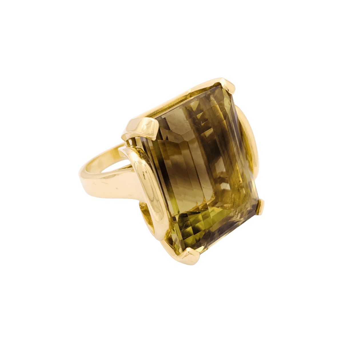 Bague Cocktail en or jaune et quartz - Castafiore
