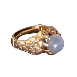 Bague Cocktail en or jaune et saphir - Castafiore