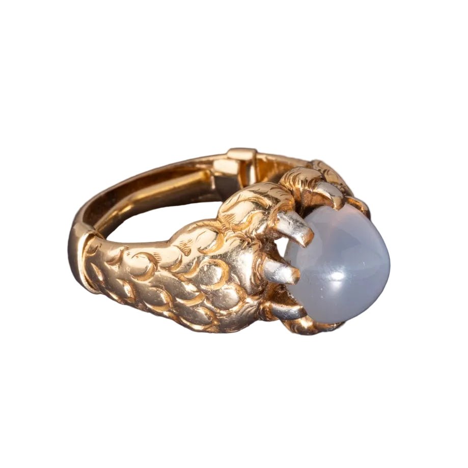 Bague Cocktail en or jaune et saphir - Castafiore