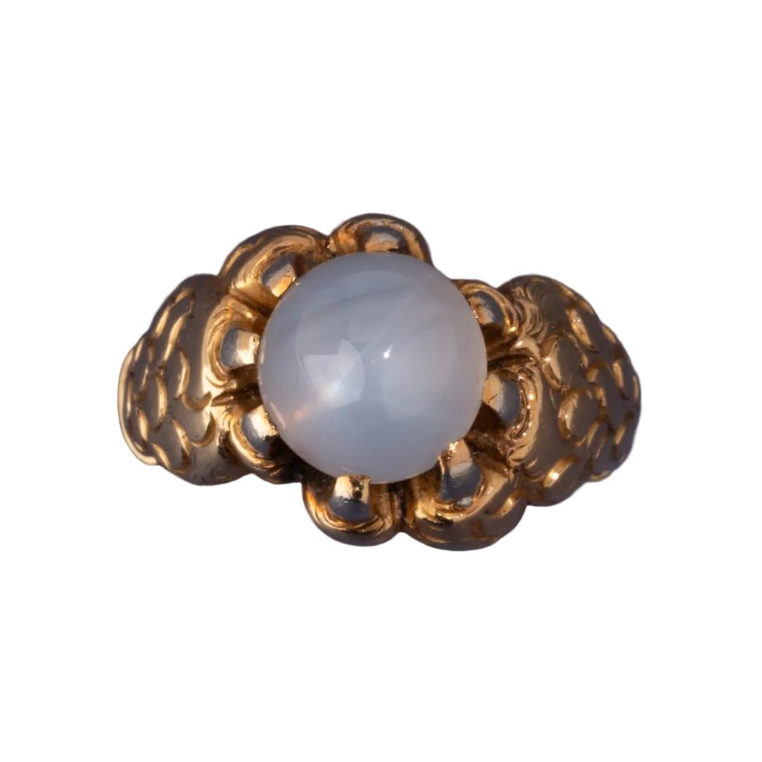 Bague Cocktail en or jaune et saphir - Castafiore