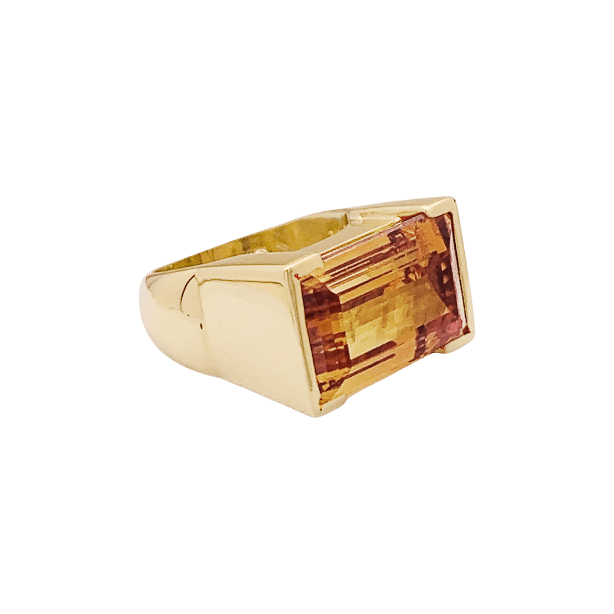 Bague Cocktail en or jaune et topaze - Castafiore