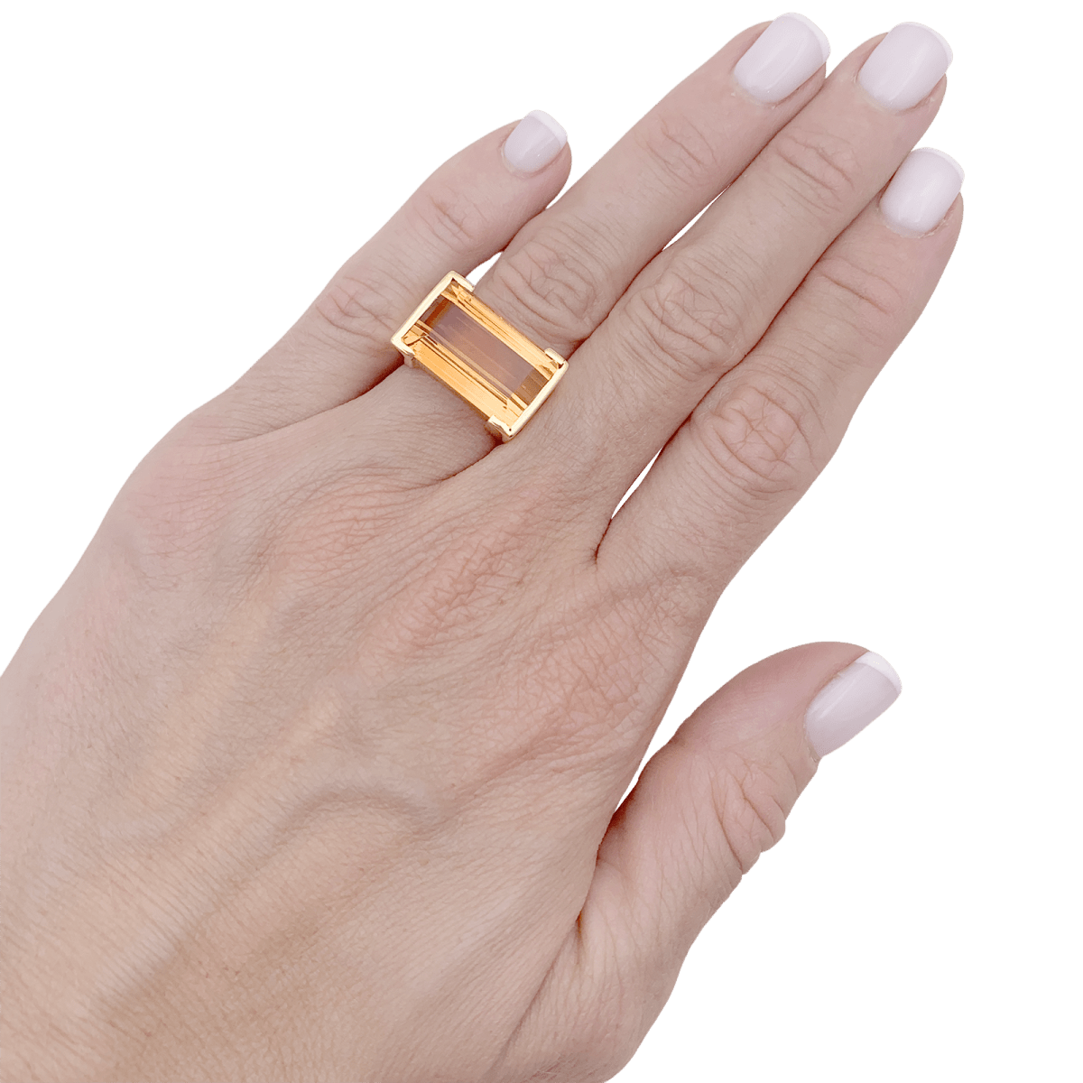 Bague Cocktail en or jaune et topaze - Castafiore