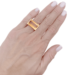 Bague Cocktail en or jaune et topaze - Castafiore