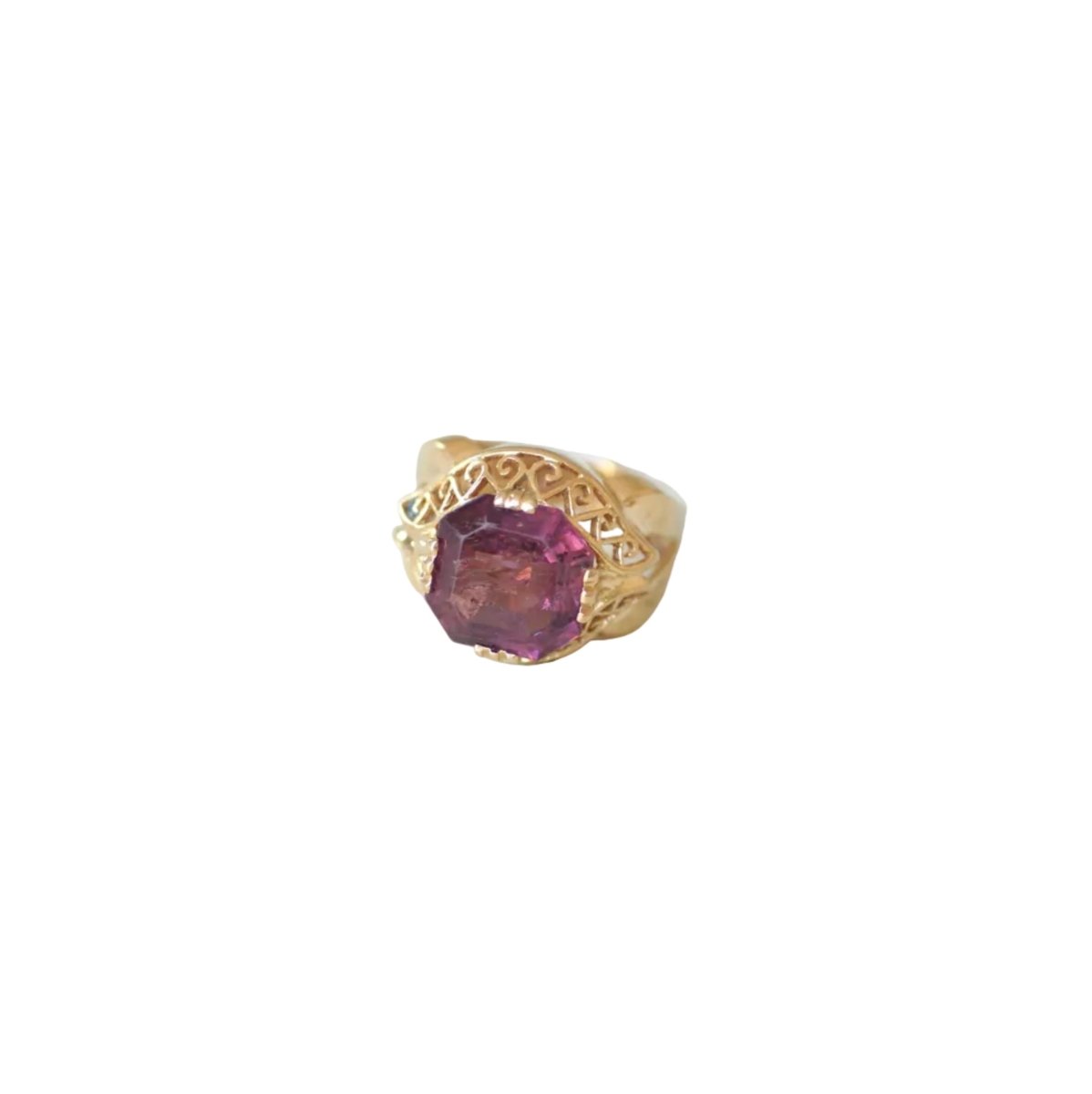 Bague Cocktail en or jaune et tourmaline rose - Castafiore