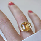 Bague Cocktail en or jaune, or blanc et citrine - Castafiore