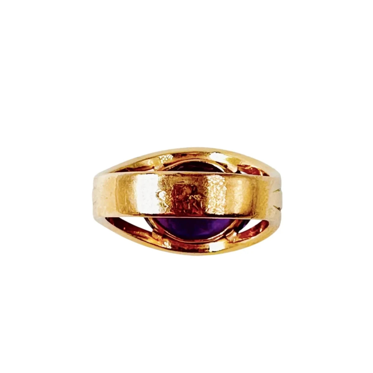 Bague Cocktail en or rose, améthyste et diamants - Castafiore