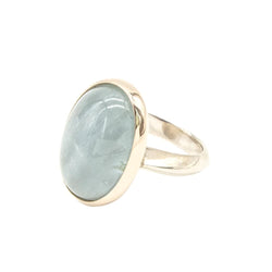 Bague Cocktail en or rose, argent et aigue - marine - Castafiore