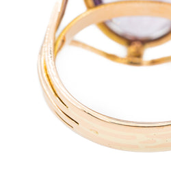 Bague Cocktail en or rose et améthyste - Castafiore