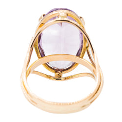 Bague Cocktail en or rose et améthyste - Castafiore