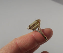 Bague cocktail en or rose et citrine - Castafiore