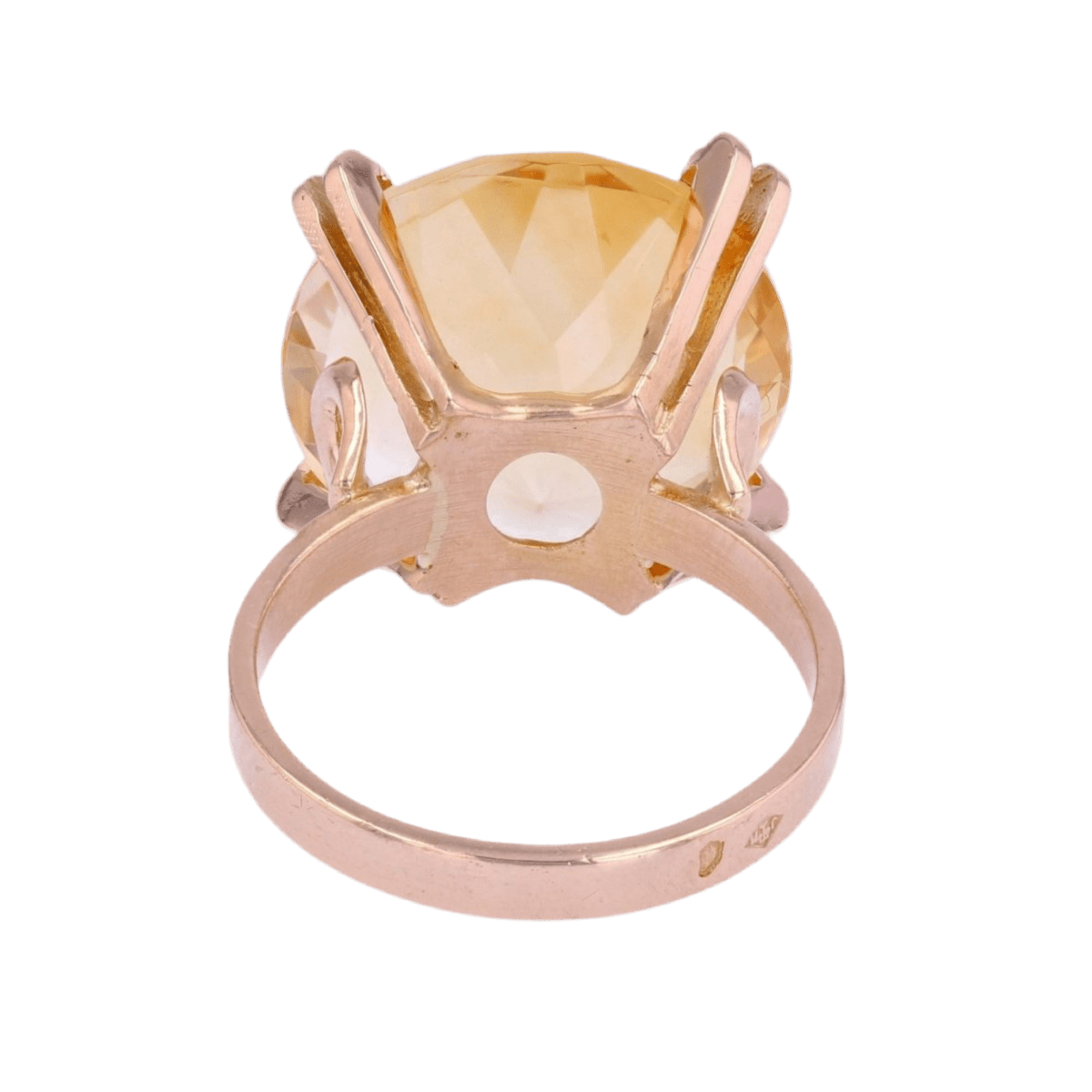 Bague Cocktail en or rose et citrine - Castafiore