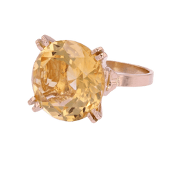 Bague Cocktail en or rose et citrine - Castafiore