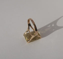 Bague cocktail en or rose et citrine - Castafiore