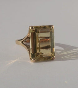 Bague cocktail en or rose et citrine - Castafiore