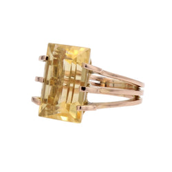 Bague Cocktail en or rose et citrine - Castafiore