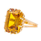 Bague Cocktail en or rose et citrine - Castafiore