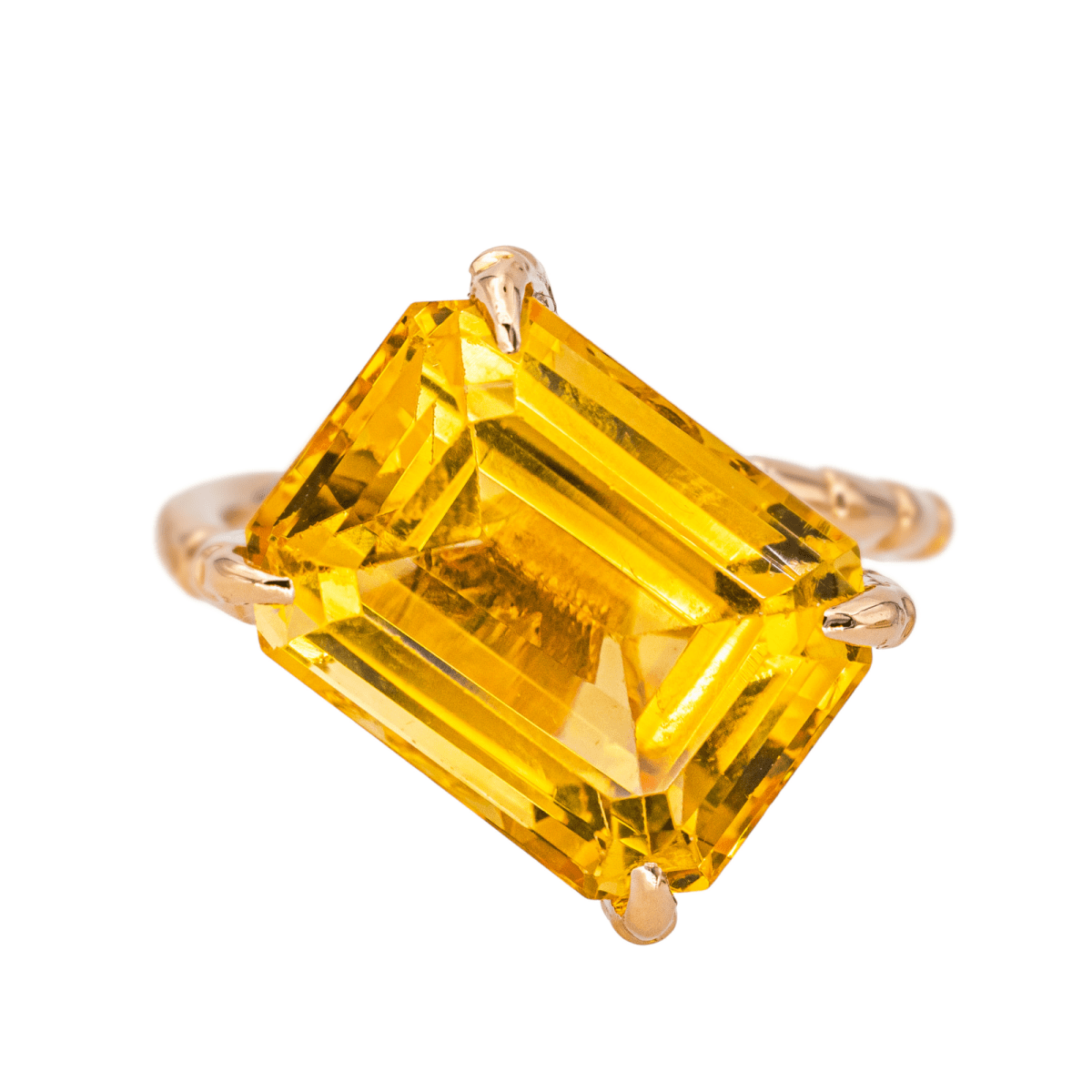 Bague Cocktail en or rose et citrine - Castafiore