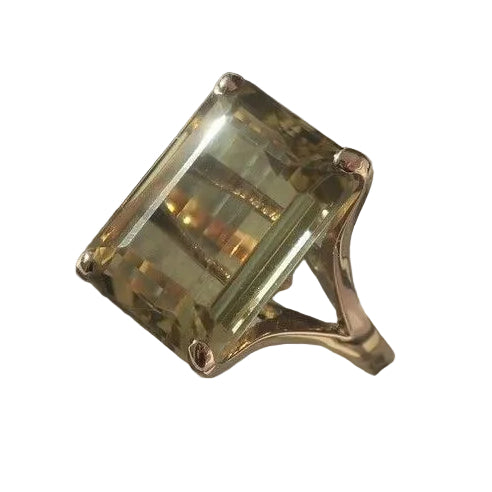 Bague cocktail en or rose et citrine - Castafiore