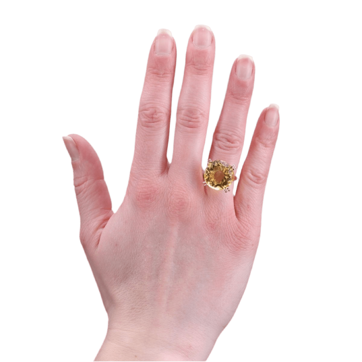 Bague Cocktail en or rose et citrine - Castafiore