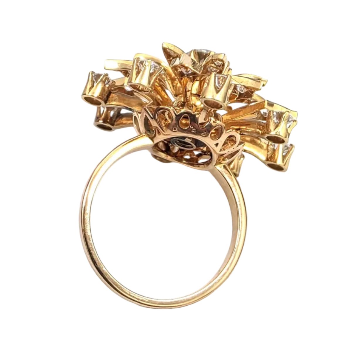 Bague Cocktail en or rose et diamants - Castafiore