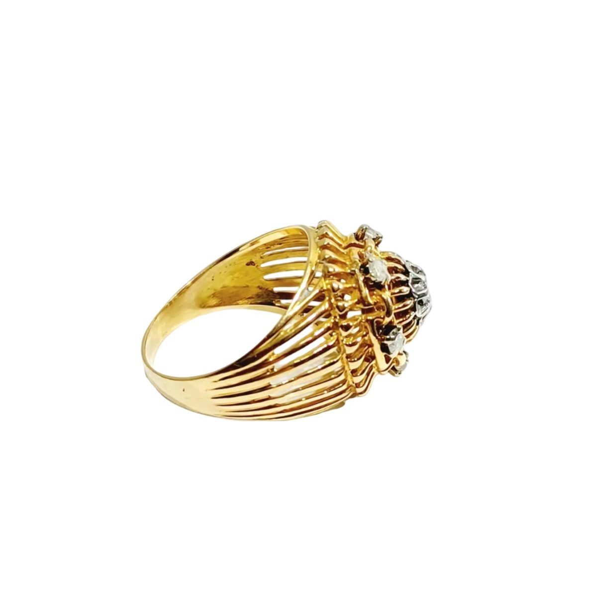 Bague Cocktail en or rose et diamants - Castafiore