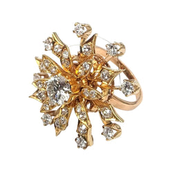 Bague Cocktail en or rose et diamants - Castafiore