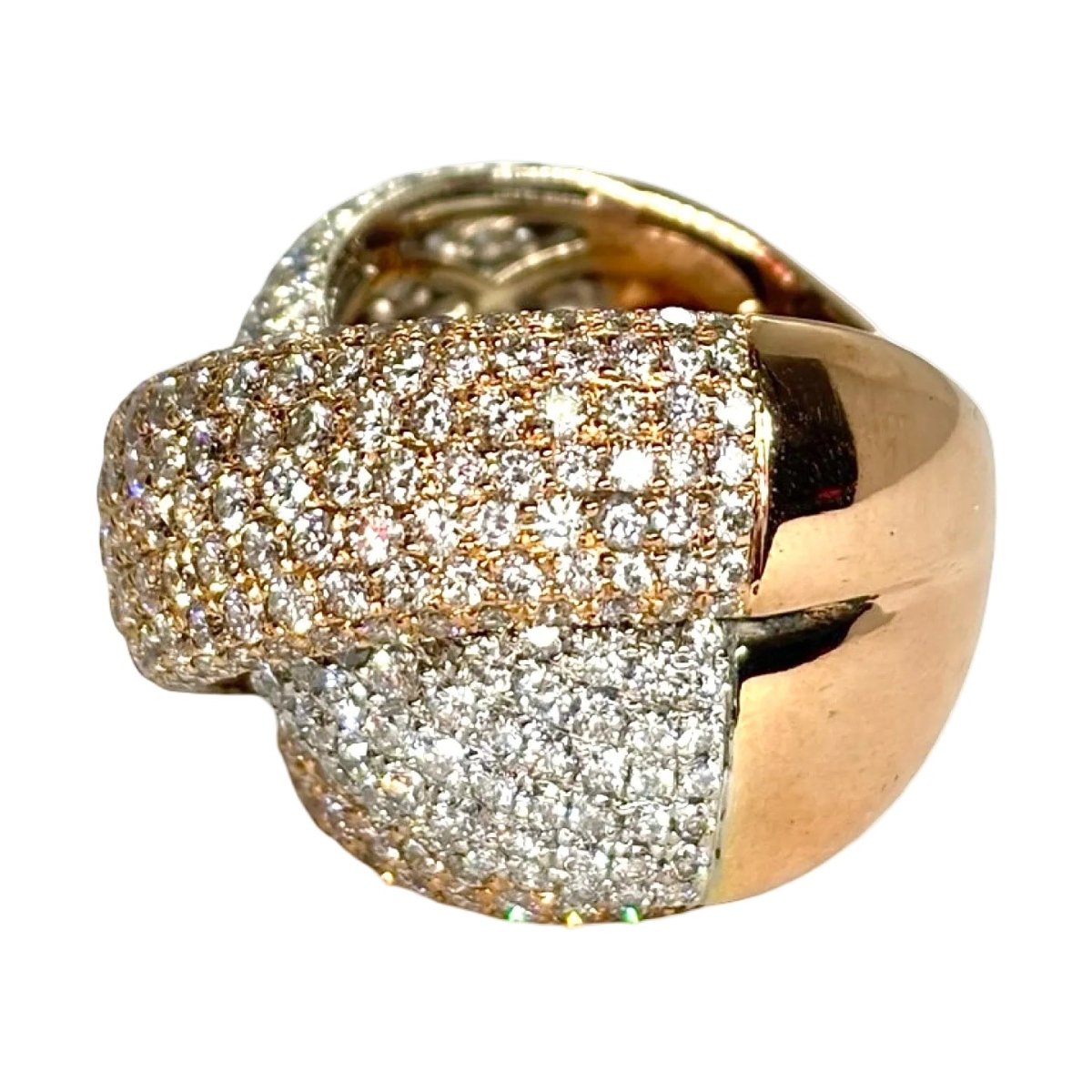 Bague Cocktail en or rose et diamants - Castafiore