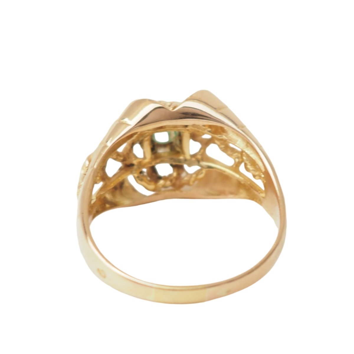 Bague Cocktail en or rose et émeraude - Castafiore