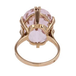 Bague Cocktail en or rose et kunzite - Castafiore