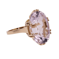 Bague Cocktail en or rose et kunzite - Castafiore