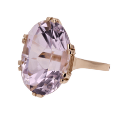 Bague Cocktail en or rose et kunzite - Castafiore