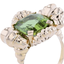 Bague Cocktail en or rose et péridot - Castafiore