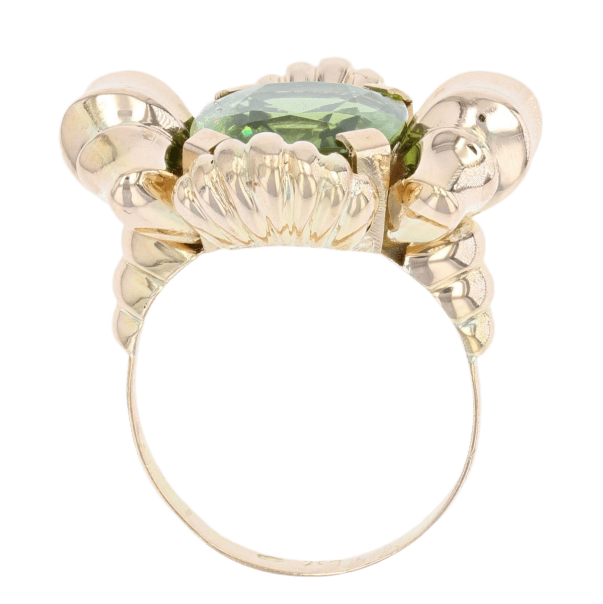 Bague Cocktail en or rose et péridot - Castafiore