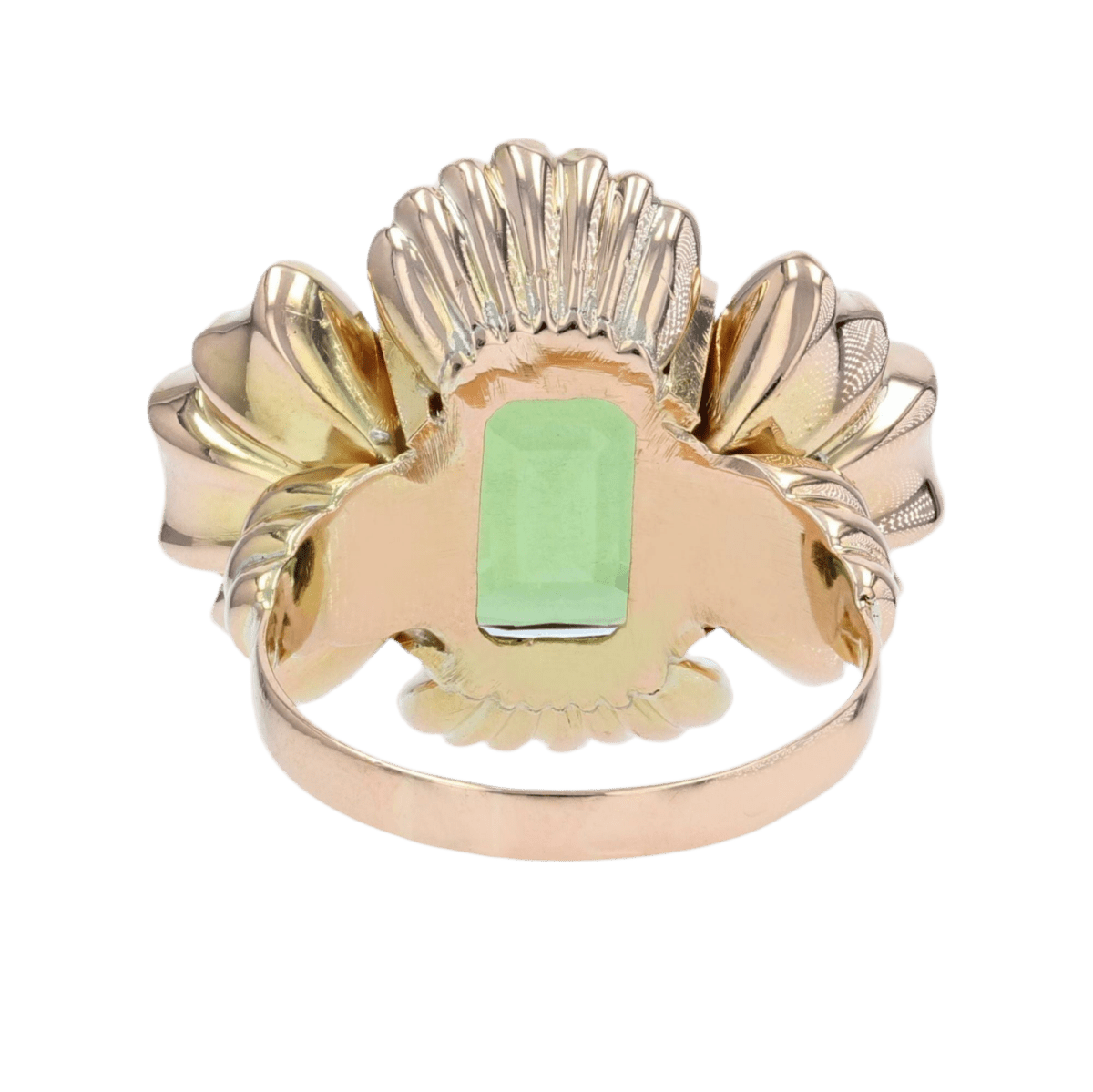 Bague Cocktail en or rose et péridot - Castafiore
