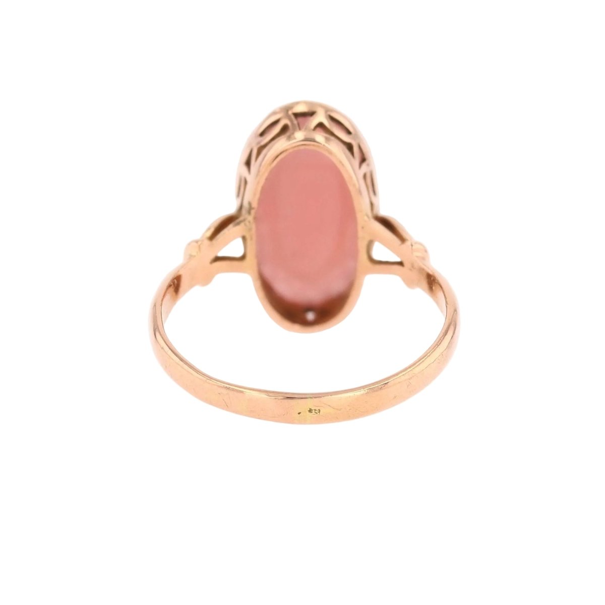 Ring old rose quartz rose gold