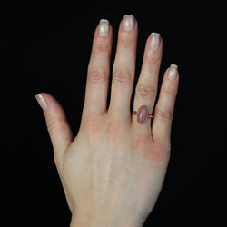 Ring old rose quartz rose gold