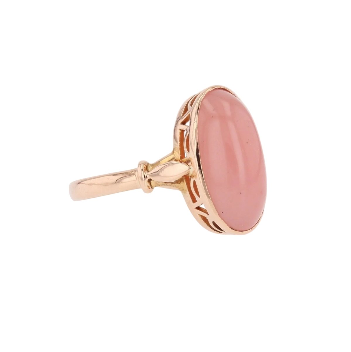 Bague Cocktail en or rose et quartz - Castafiore