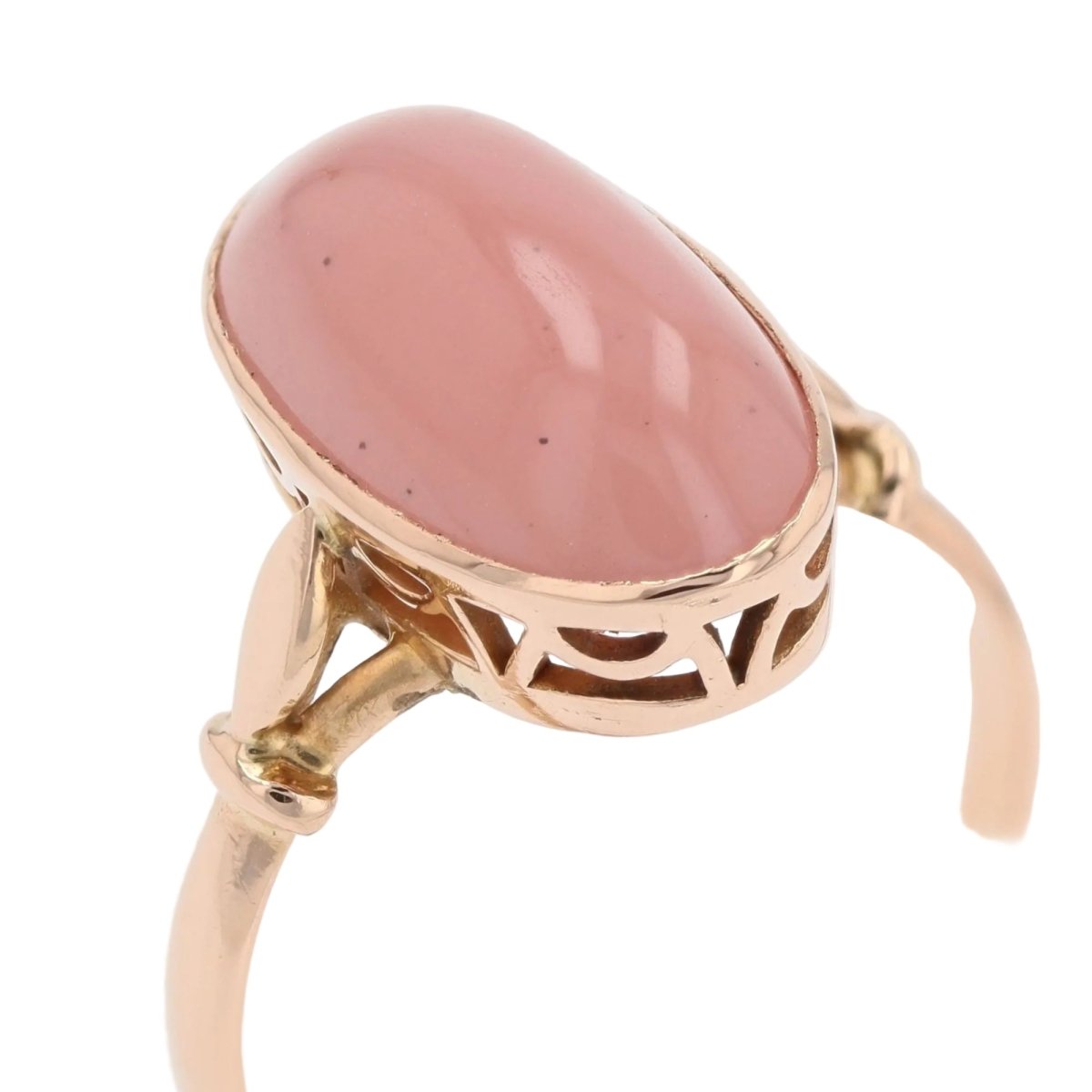 Ring old rose quartz rose gold