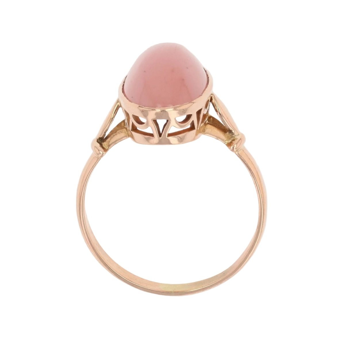 Ring old rose quartz rose gold