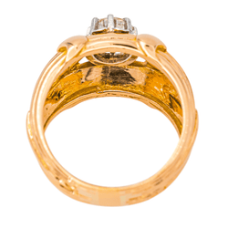 Bague Cocktail en or rose, platine et diamant - Castafiore