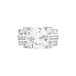 Bague Cocktail en platine et diamants - Castafiore