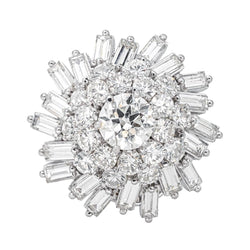 Bague Cocktail en platine et diamants - Castafiore