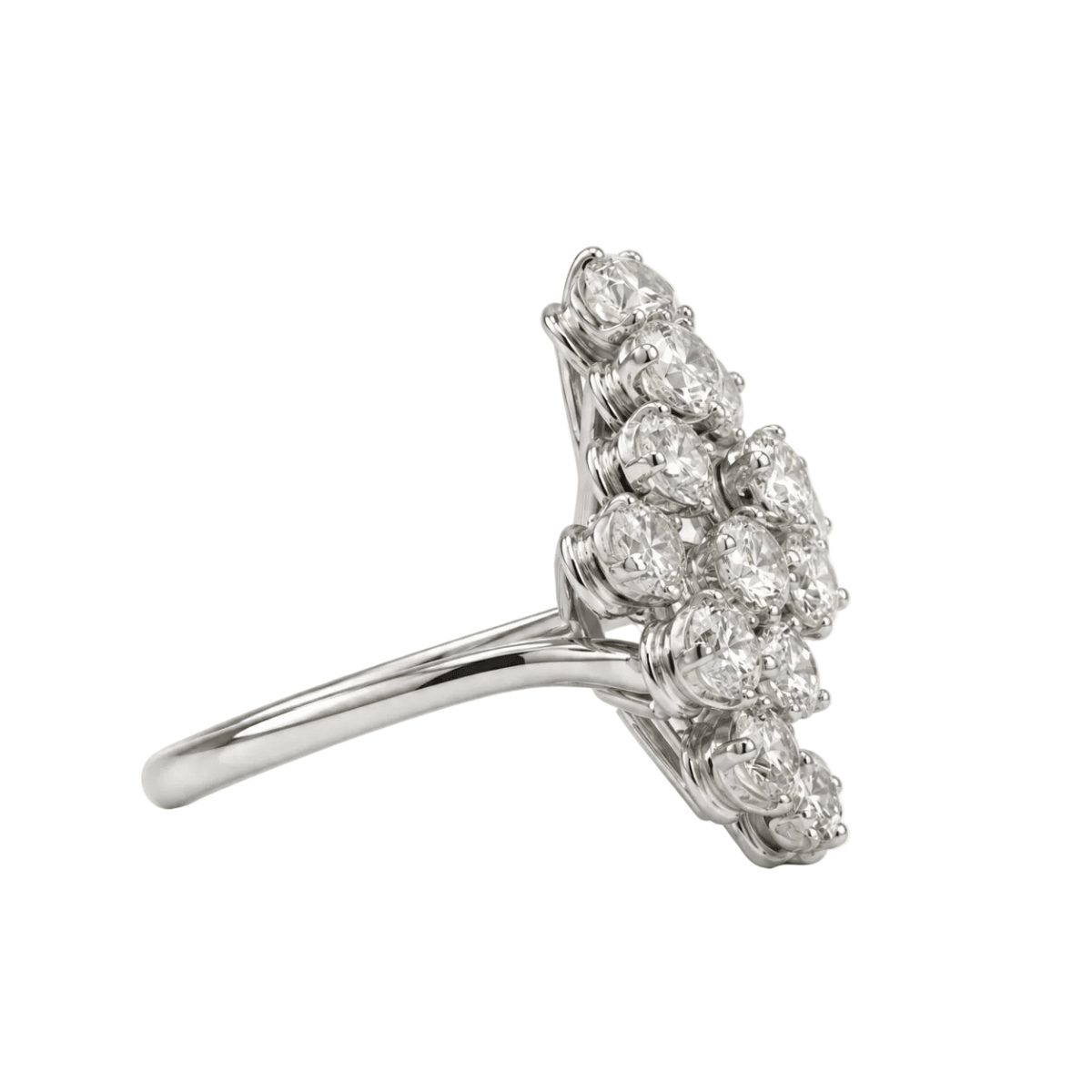 Bague Cocktail en platine et diamants - Castafiore