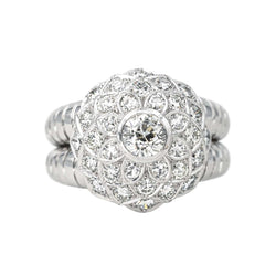 Bague Cocktail en platine et diamants - Castafiore