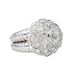 Bague Cocktail en platine et diamants - Castafiore