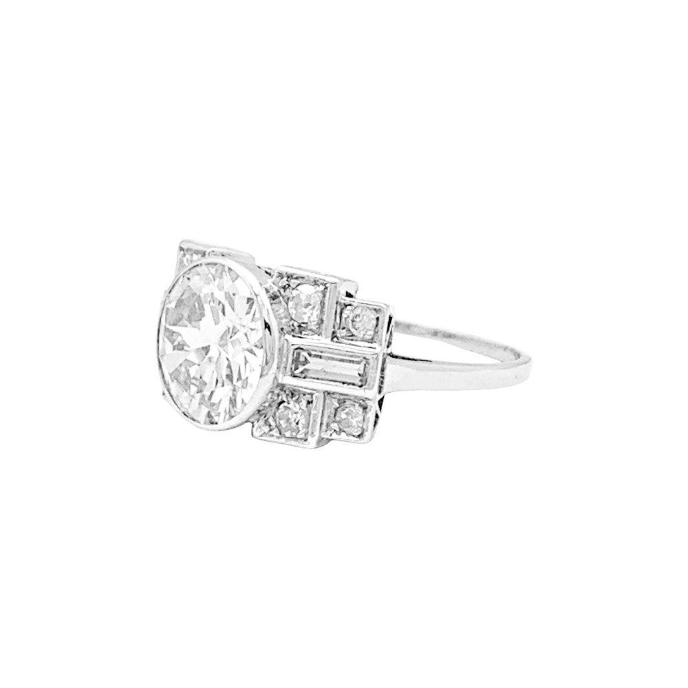 Bague Cocktail en platine et diamants - Castafiore