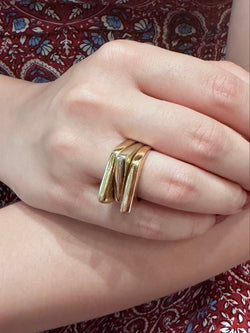 Bague Cocktail en trois ors - Castafiore
