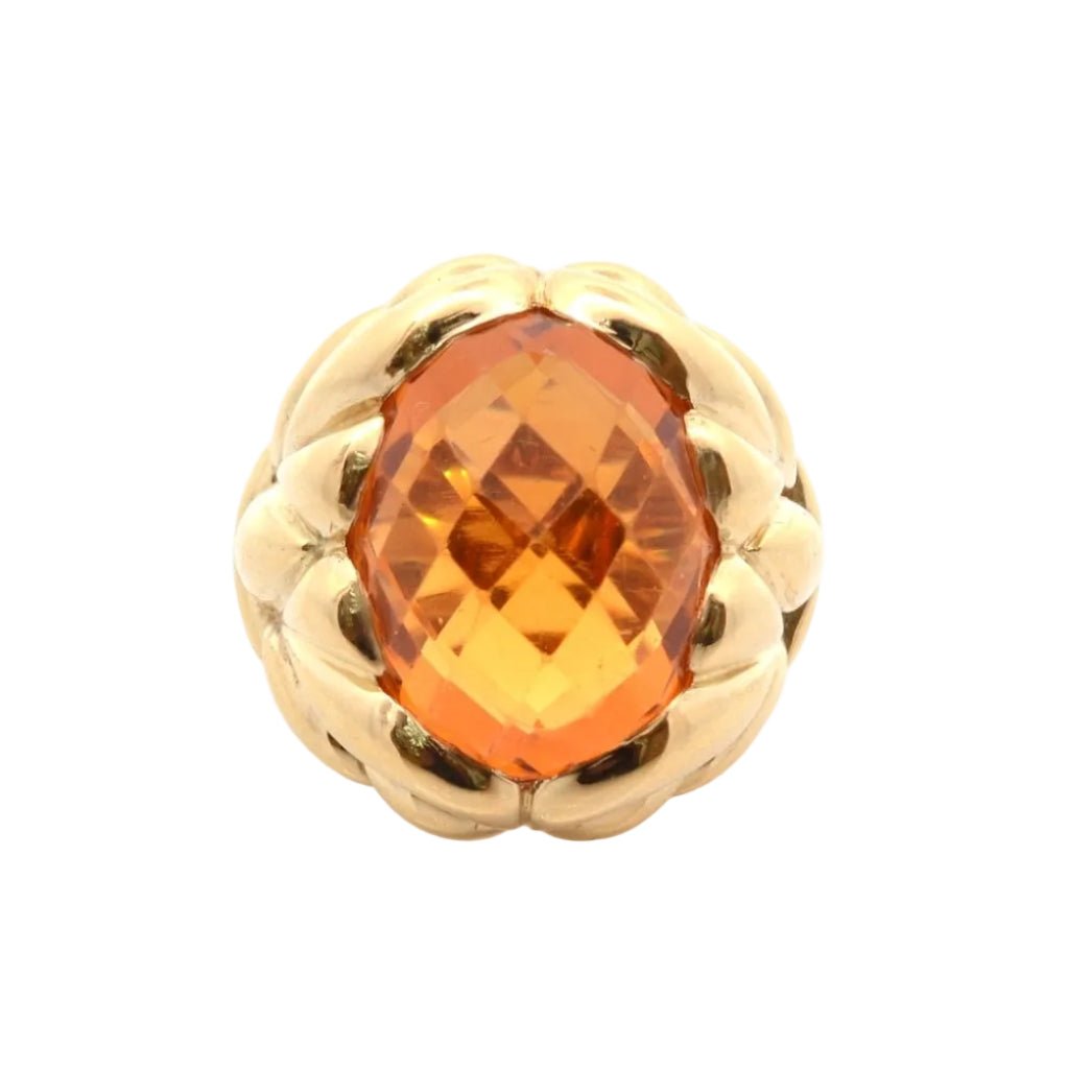 Ring signed Fred citrine in 18k gold