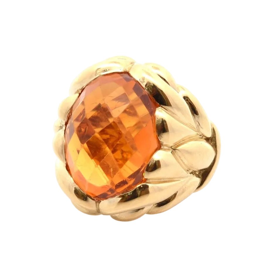 Ring signed Fred citrine in 18k gold