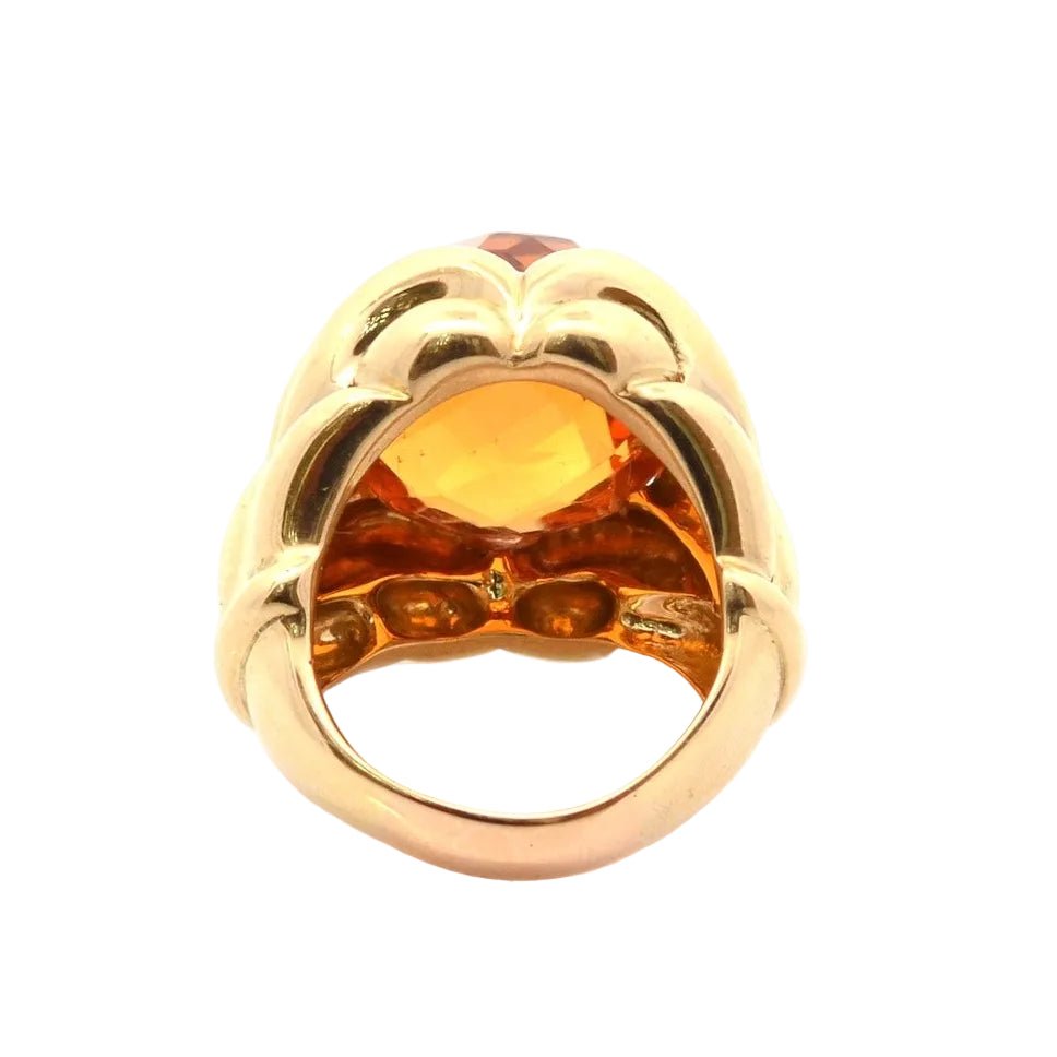 Ring signed Fred citrine in 18k gold